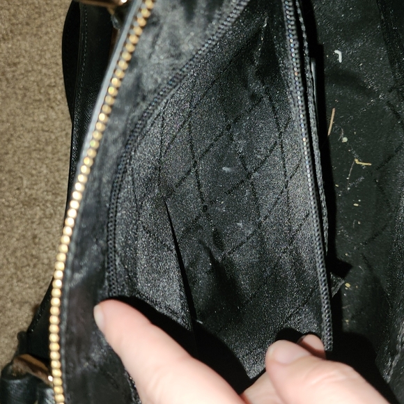 Michael Kors Black Bag with Navy Floral Coin Purse - Picture 5 of 9